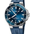 Oris Oris Aquis Date 01 733 7787 4135-07 4 22 35FC  01 733 7787 4135-07 4 22 35FC механические мужские часы синий циферблат, браслет каучук — вид спереди